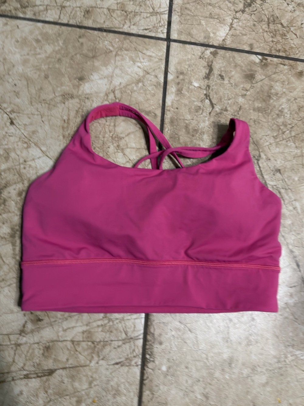 Lululemon Hot Pink Strappy Sports bra Size 10